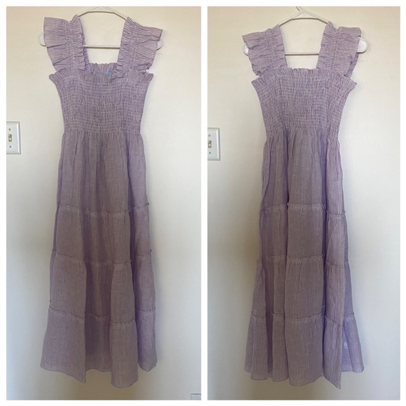 Hill House Home Ellie Nap Dress Lilac Stripe XXL NWT - Picture 3 of 16
